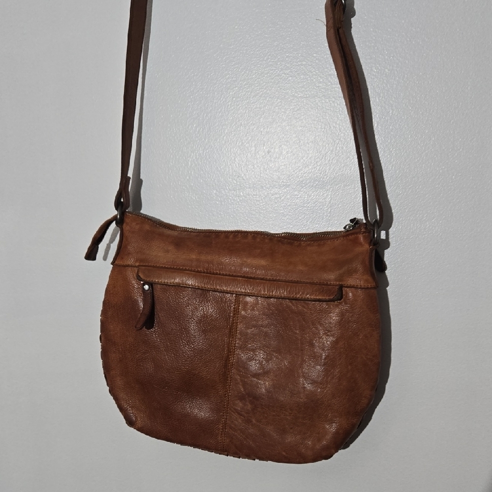 🏠 Vilenca Holland Elegant Brown Woven Adjustible Strap Crossbody Bag - Picture 7 of 13